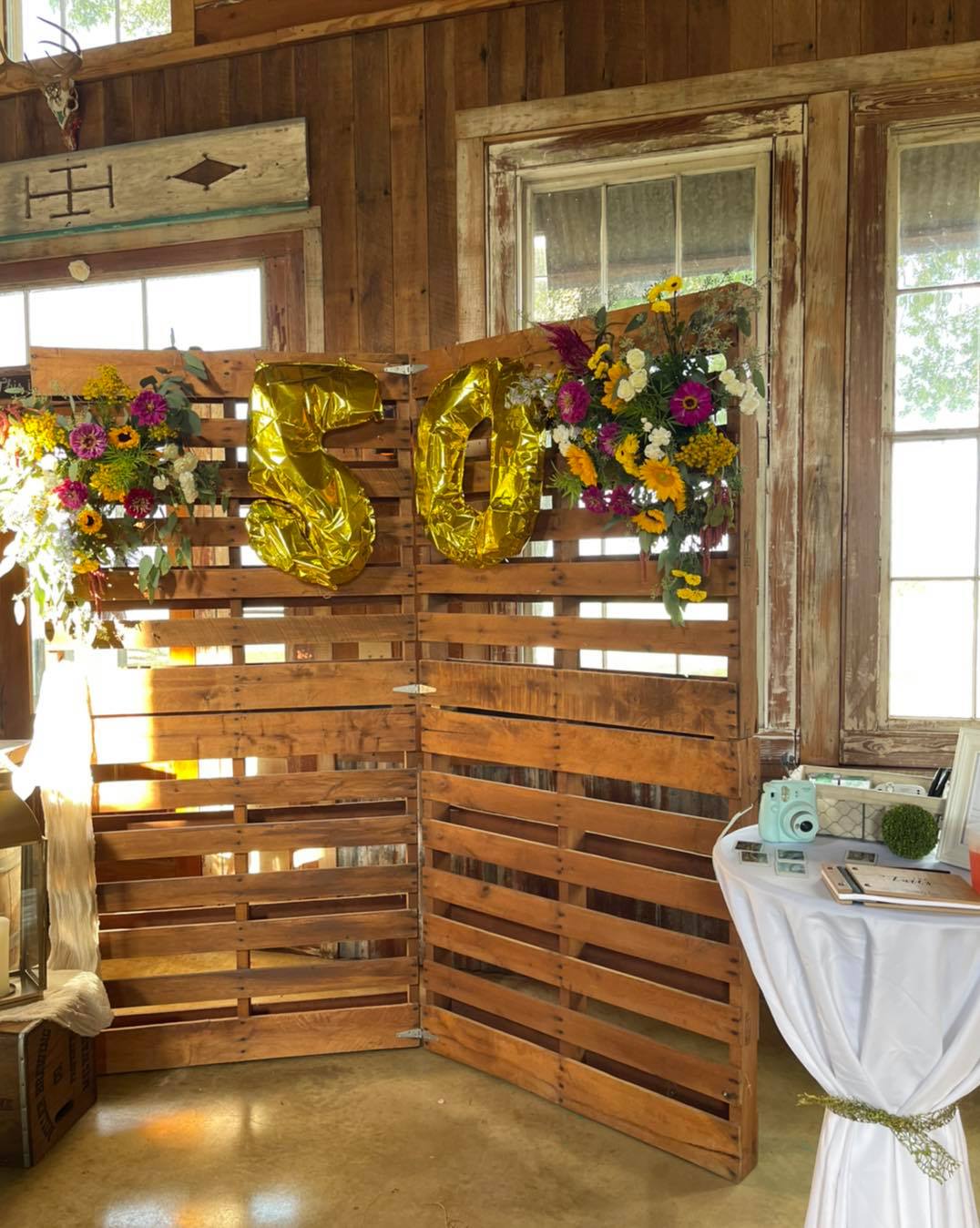 rustic decorations for 50 year anniversary
