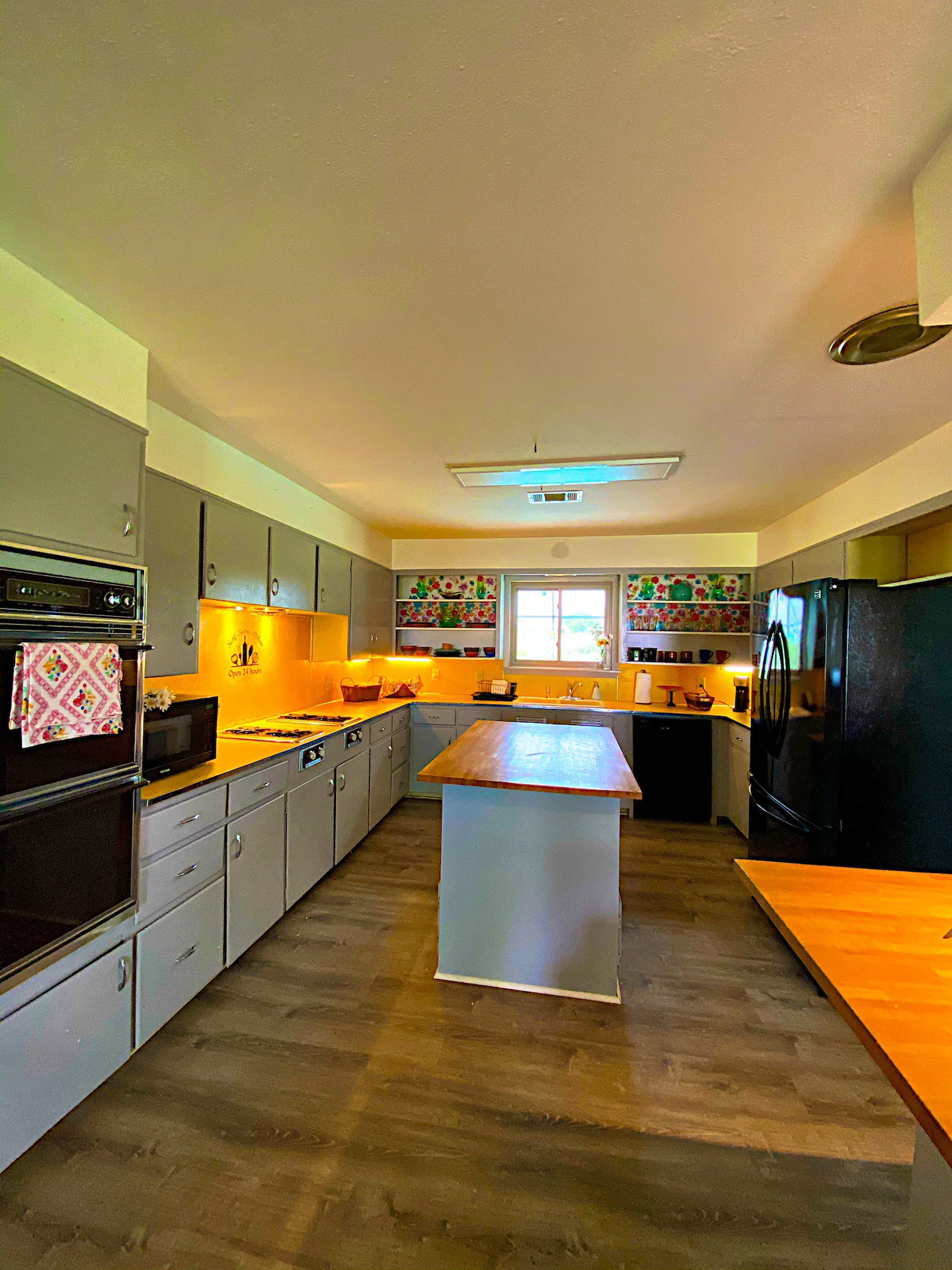 large kitchen in airbnb