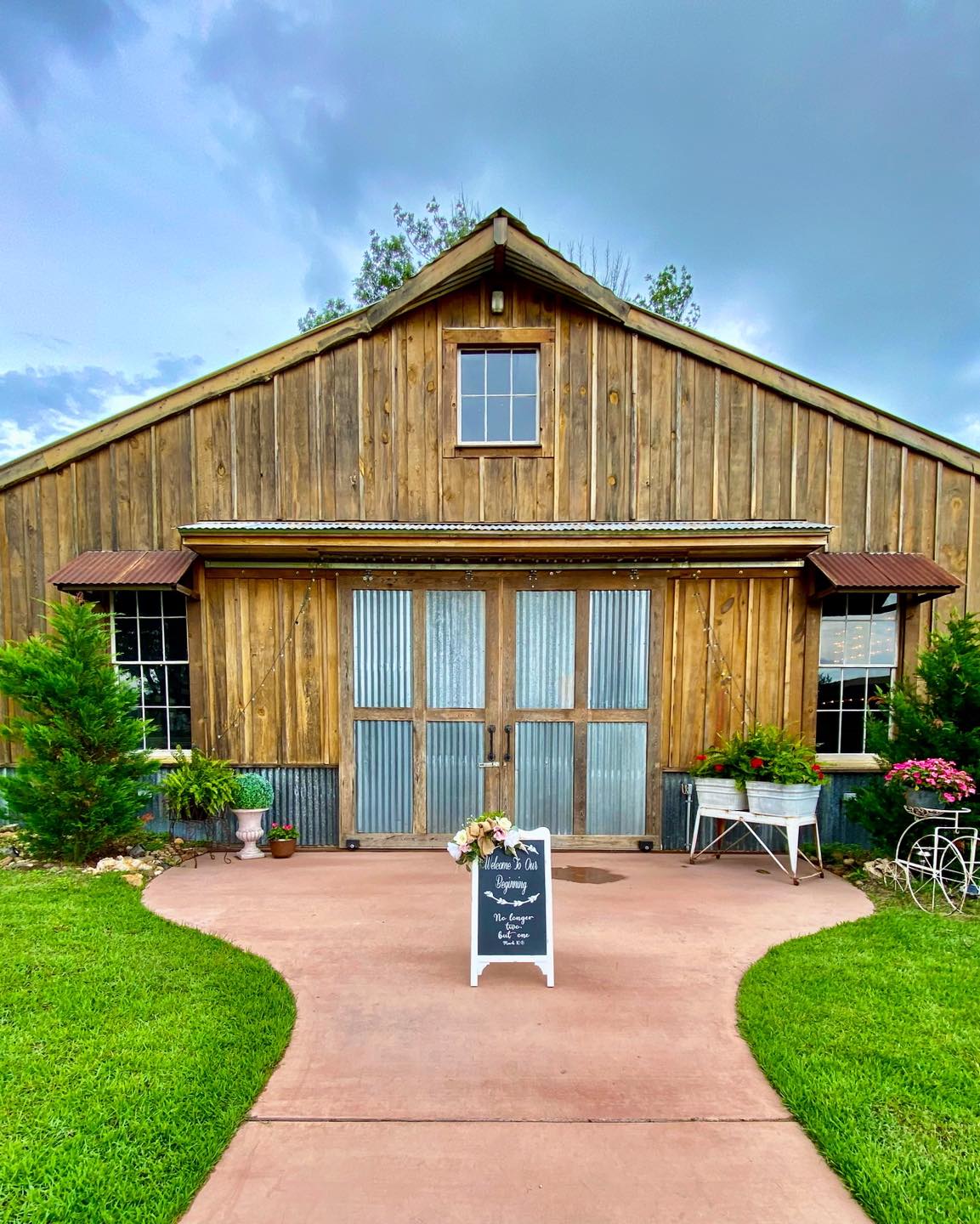 barn door entryway to venue